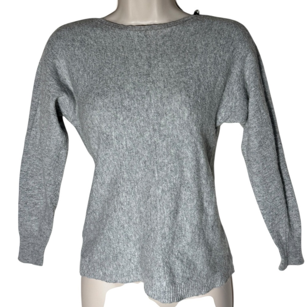 Bianco & Blu Women’s Pullover Gray Sweater Made In Italy Lightweight Size small